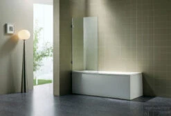 B&w-luxury Bagno Badwand 80x140cm. Chroom-helder Clean