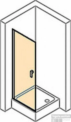 Huppe Design Pure Draaideur Stn 100 X 200 Cm. Chroom Look-antiplaque Gl