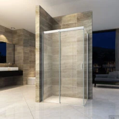 BWS Douchecabine Softclose 2.0 140x100 Cm Met Nisdeur En Zijwand 8mm Aluminium NANO Coating