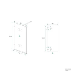 BWS Edge Douchewand Profielloos 80x200 Cm 8 Mm NANO Coating -Badkamer Winkel bws edge douchewand profielloos 80x200 cm 8 mm nano coating tech 1