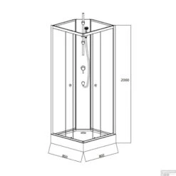 Complete Douchecabine VM Khone I 80x80x207 Cm Hoekinstap Mat Wit 7 Complete Douchecabine VM Khone I 80x80x207 Cm Hoekinstap Mat Wit -Badkamer Winkel complete douchecabine vm khone i 80x80x207 cm hoekinstap mat wit tech