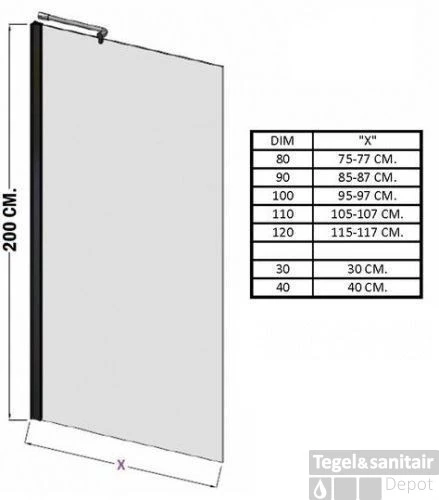 Sanilux Douchewand Deluxe 10mm | Muurprofiel | EasyClean | Inloopdouche (Alle Maten) 5 Sanilux Douchewand Deluxe 10mm | Muurprofiel | EasyClean | Inloopdouche (Alle Maten) - Afbeelding 3