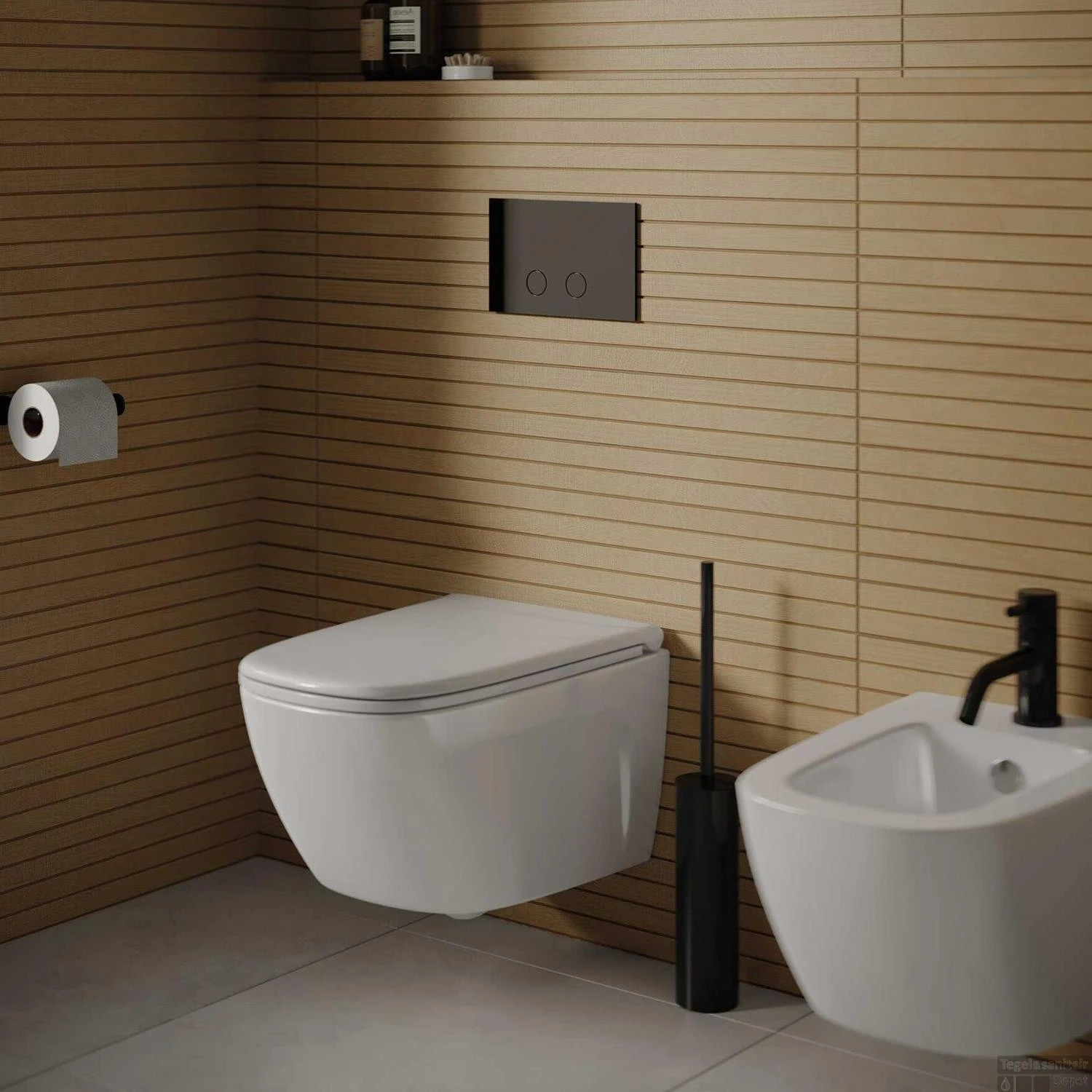 Drukplaat Inti Bath Press RVS 316 Tbv UP320/UP720/TECE Polished Gun Metal - Afbeelding 2