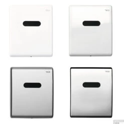 Urinoir Set Salenzi Hung Achterinlaat Mat Zwart Met TECE Drukplaat Elektronisch -Badkamer Winkel drukplaten tece elektronisch 1