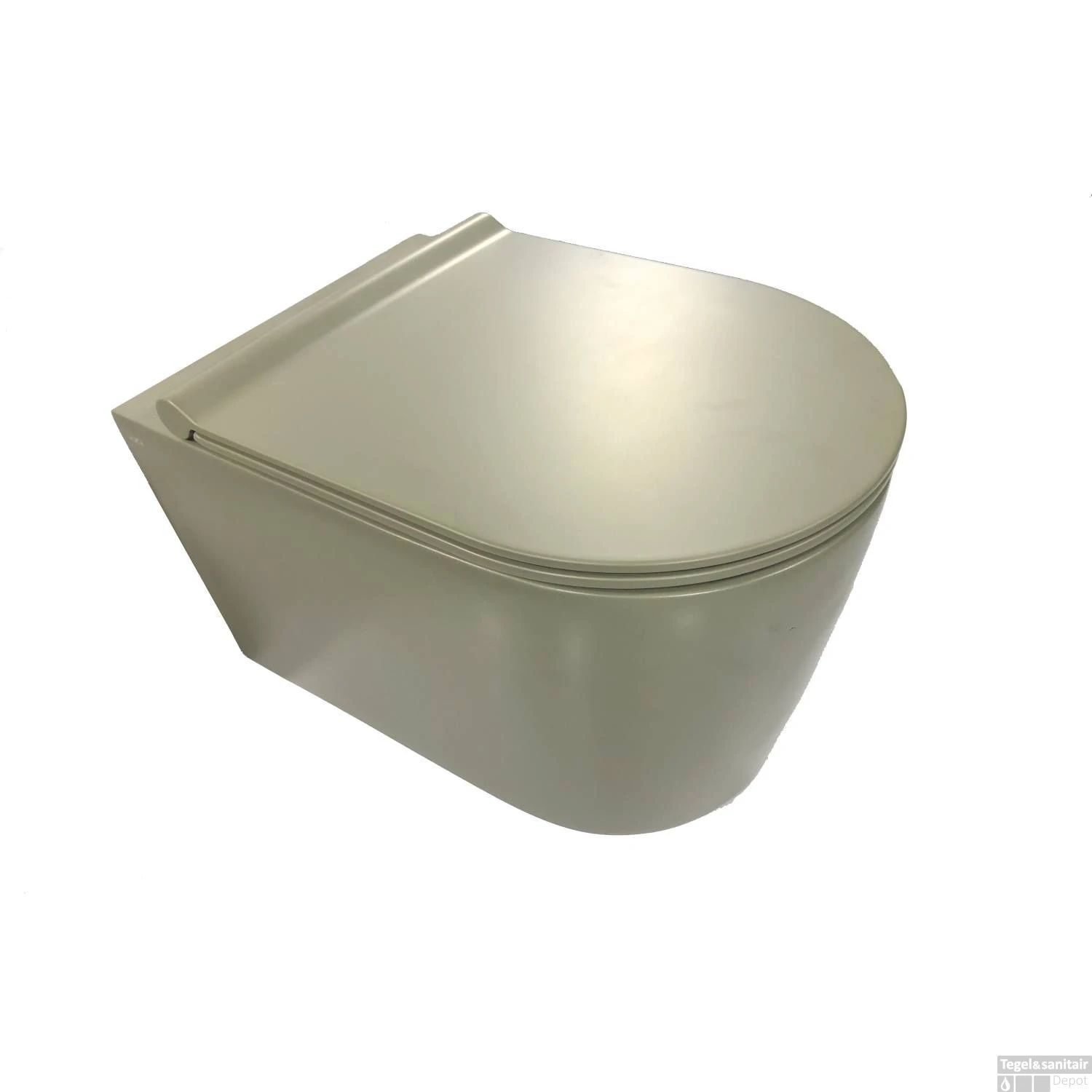 Geberit UP100 Toiletset Wandcloset Salenzi Civita Mat Legergroen Met Delta 21 Drukplaat - Afbeelding 4