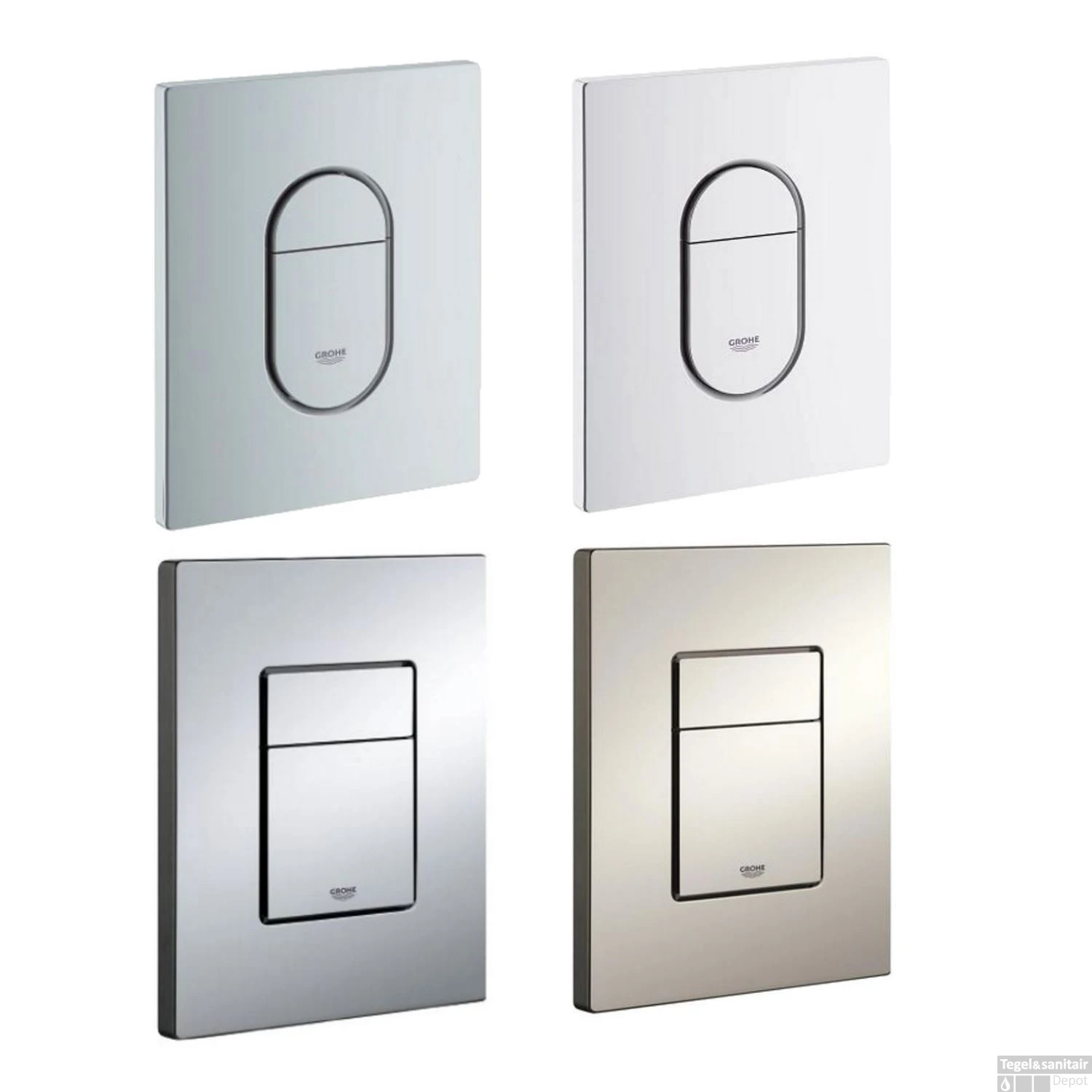 Grohe Rapid SL Toiletset Set10 Wiesbaden Stereo Rimless Mat Wit Met Grohe Arena Of Skate Drukplaat 4 Grohe Rapid SL Toiletset Set10 Wiesbaden Stereo Rimless Mat Wit Met Grohe Arena Of Skate Drukplaat - Afbeelding 2