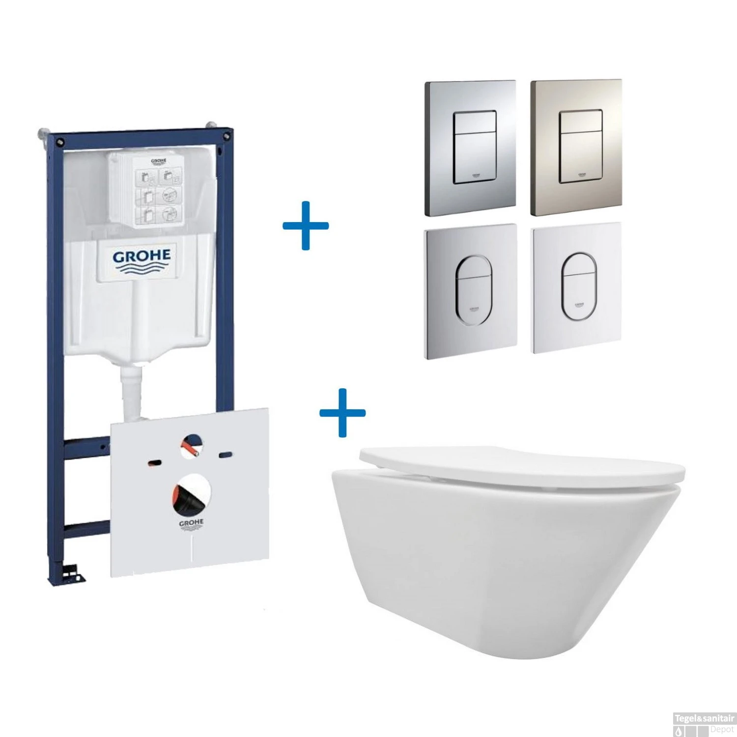 Grohe Rapid SL Toiletset Set10 Wiesbaden Stereo Rimless Mat Wit Met Grohe Arena Of Skate Drukplaat 3 Grohe Rapid SL Toiletset Set10 Wiesbaden Stereo Rimless Mat Wit Met Grohe Arena Of Skate Drukplaat