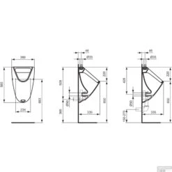 Urinoir Ideal Standard Eurovit Met Achterinlaat Keramiek 56x23.4x33.5 Cm Wit -Badkamer Winkel idealstandard k5539 web price list drawing 2a80d02b19a70828347e7f6d97ef8af5 1