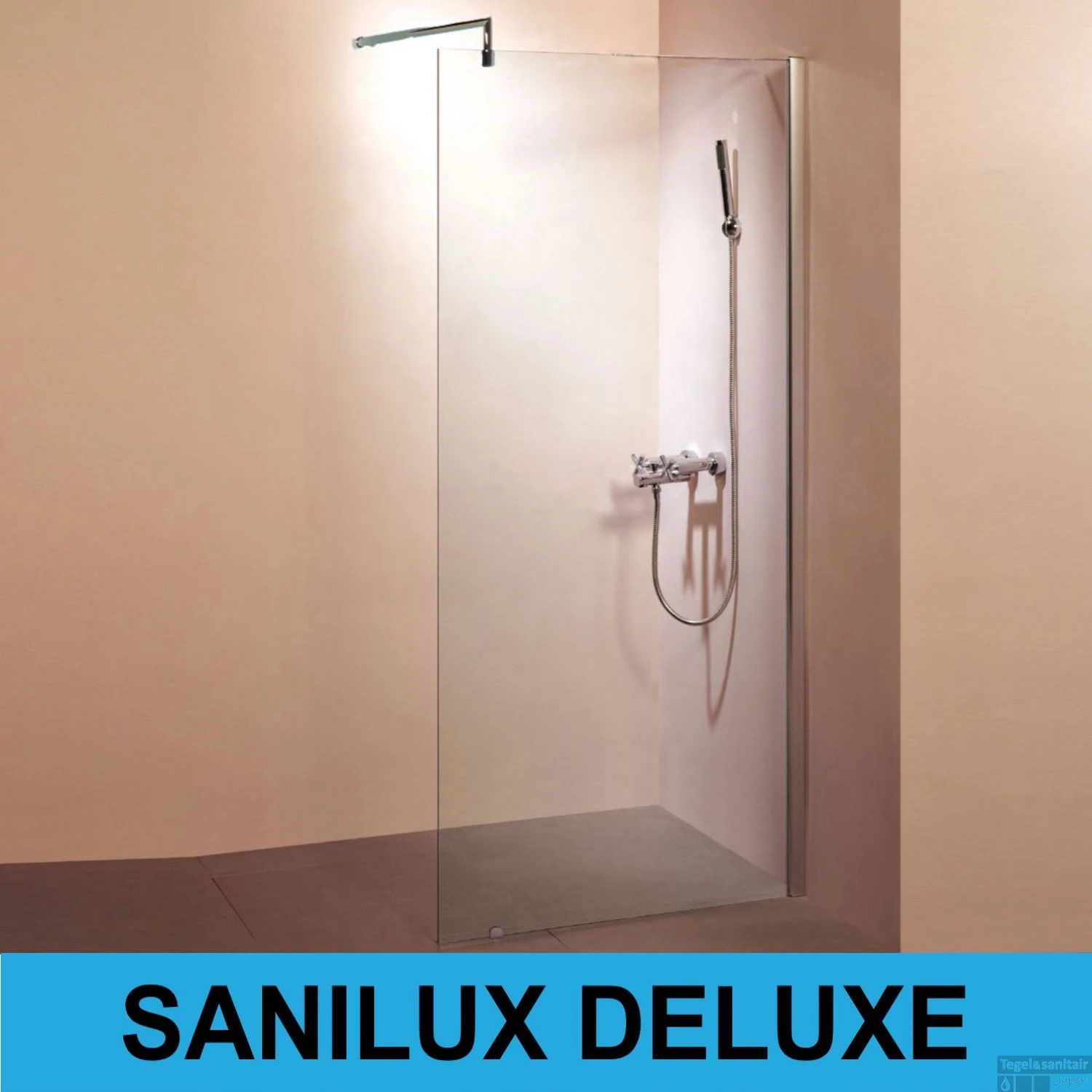 Sanilux Douchewand Deluxe 10mm | Muurprofiel | EasyClean | Inloopdouche (Alle Maten) 3 Sanilux Douchewand Deluxe 10mm | Muurprofiel | EasyClean | Inloopdouche (Alle Maten)