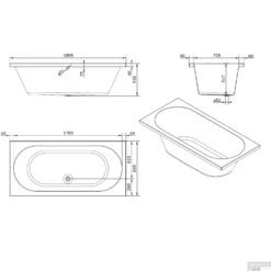 Ligbad Sanindusa Urb.y 190x90 Cm Acryl Wit -Badkamer Winkel ligbad sanindusa urb.y 190x90 cm acryl wit tech 1