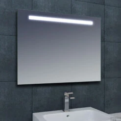 Spiegel Wiesbaden Tigris Met LED Verlichting En Schakelaar 80x80x3cm