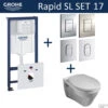 Grohe Rapid SL Toiletset Set17 Gustavsberg Saval Vlakspoel Met Grohe Arena Of Skate Drukplaat -Badkamer Winkel toiletset grohe rapid sl set17