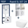 Grohe Rapid SL Toiletset Set24 Wiesbaden Vesta Rimless 52 Cm Met Grohe Arena Of Skate Drukplaat -Badkamer Winkel toiletset grohe rapid sl set24