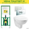 Viega EcoPlus Toiletset Set01 B&W Basic Smart Met Visign For Style 10 Drukplaat -Badkamer Winkel toiletset viega ecoplus set01