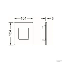 Urinoir Set Salenzi Hung Achterinlaat Mat Wit Met TECE Solid Drukplaat Metaal -Badkamer Winkel urinoir bedieningsplaat tece solid glanzend chroom tech1 1
