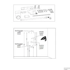 Urinoir Set Salenzi Hung Achterinlaat Mat Zwart Met TECE Square Drukplaat Metaal -Badkamer Winkel urinoir salenzi mat wit tech1 1