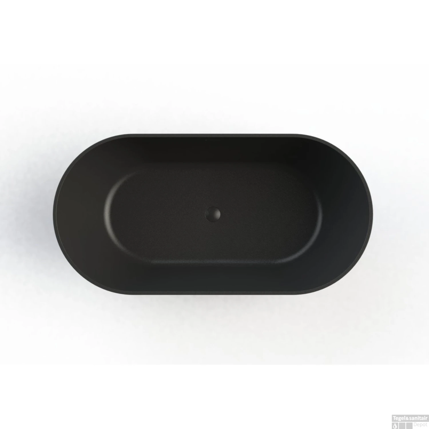Vrijstaand Bad Arcqua Cusco Cast Marble 155x75x55 Cm Mat Zwart 4 Vrijstaand Bad Arcqua Cusco Cast Marble 155x75x55 Cm Mat Zwart - Afbeelding 2