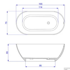 Vrijstaand Bad Arcqua Cusco Cast Marble 155x75x55 Cm Mat Zwart 7 Vrijstaand Bad Arcqua Cusco Cast Marble 155x75x55 Cm Mat Zwart -Badkamer Winkel vrijstaand bad bws cusco cast marble 155x75x55 cm mat zwart tec