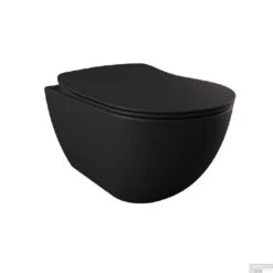 Wandcloset Boss & Wessing Freedom Randloos Met Bidet Mat Zwart (Exclusief Zitting)