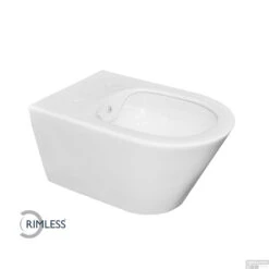 Wandcloset Wiesbaden Luxe Rimless 53 Cm Inclusief Bidet-functie Wit
