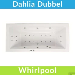 Whirlpool Boss & Wessing Dahlia Jetline180x80 Cm Dubbel Systeem Geborsteld RVS