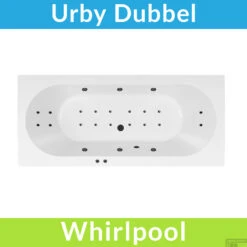 Whirlpool Boss & Wessing Urby Jetline 180x80 Cm Dubbel Systeem Black Tin