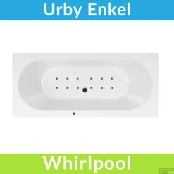 Whirlpool Boss & Wessing Urby Jetline 190x90 Cm Bodem Luchtsysteem Black Tin