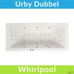 Whirlpool Boss & Wessing Urby Jetline190x90 Cm Dubbel Systeem Geborsteld RVS